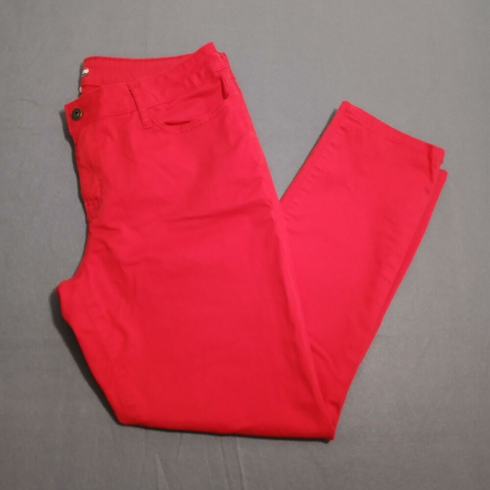 Tommy Hilfiger Jeans Women 10 Red Mid Rise Skinny
